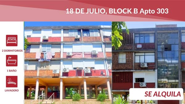 Alquiler / 18 DE JULIO BLOCK B APTO. 303